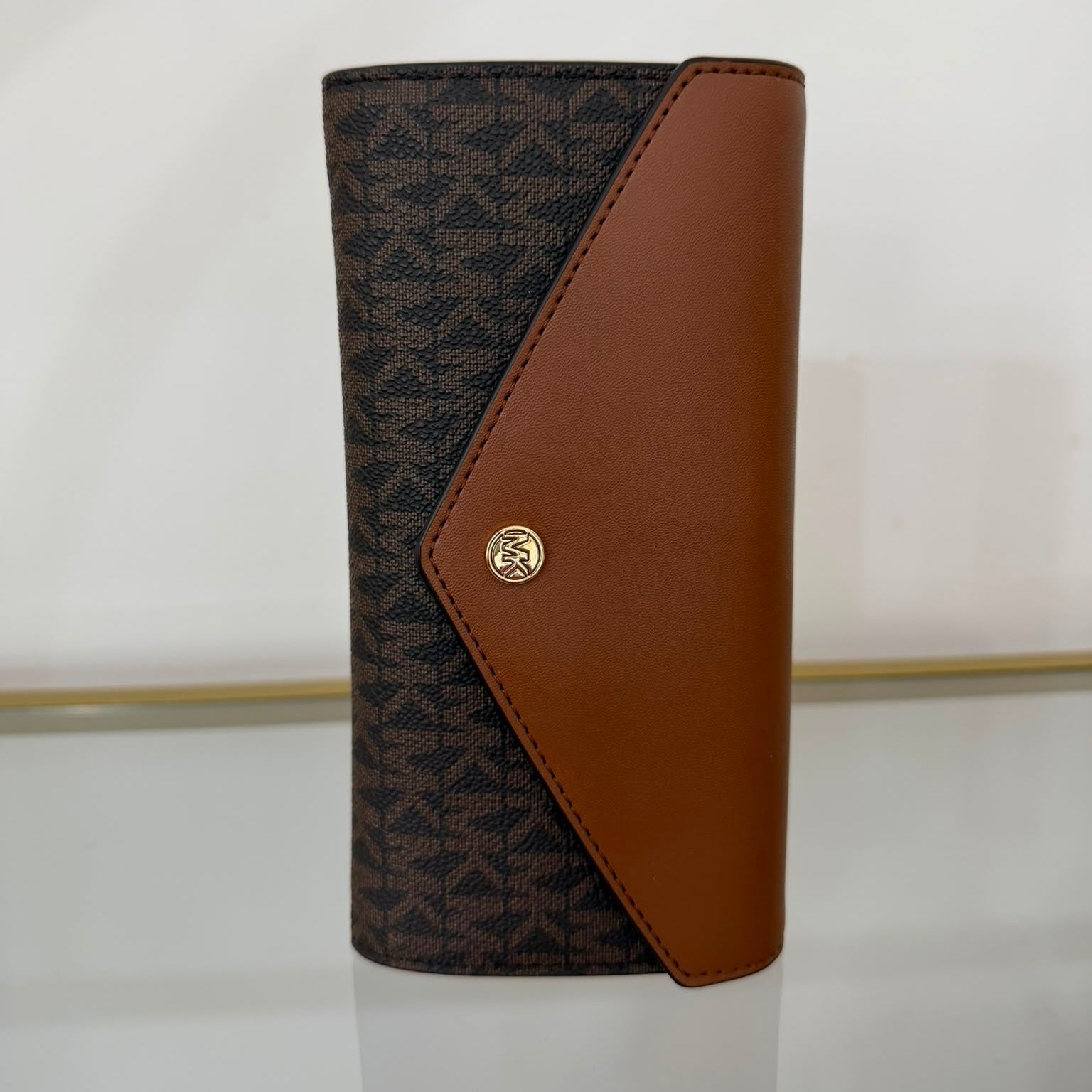 Michael Kors portafoglio Jet Set Travel Vanilla Brown