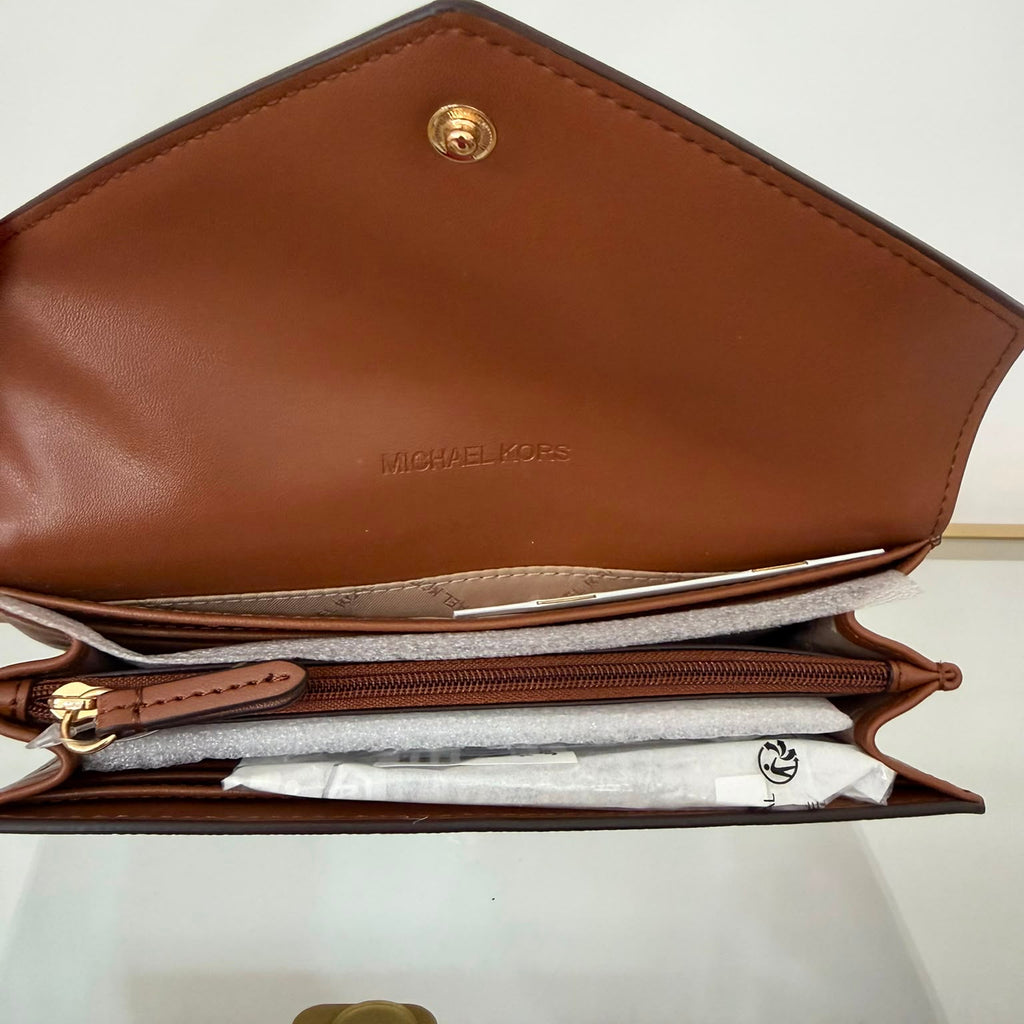 Michael Kors portafoglio Jet Set Travel Vanilla Brown