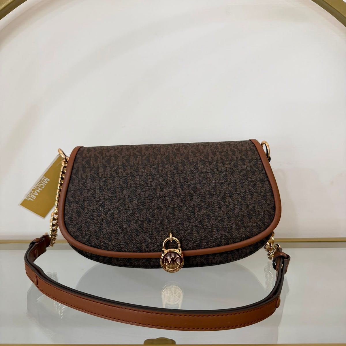 Michael Kors tracolla Mila Brown