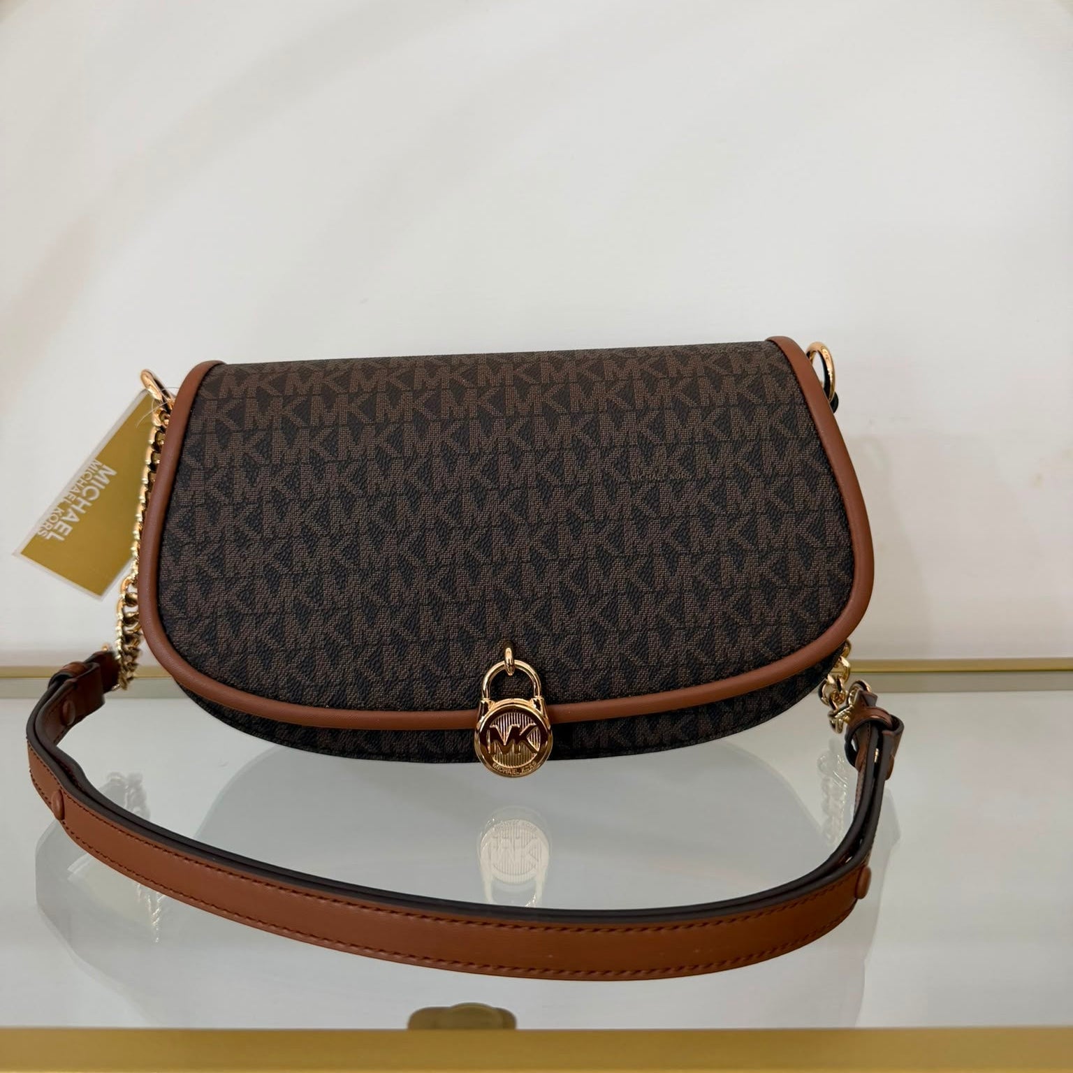 Michael Kors tracolla Mila Brown