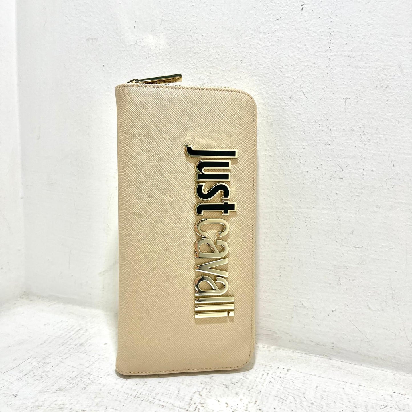 Just Cavalli - Metal Lettering Saffiano Beige