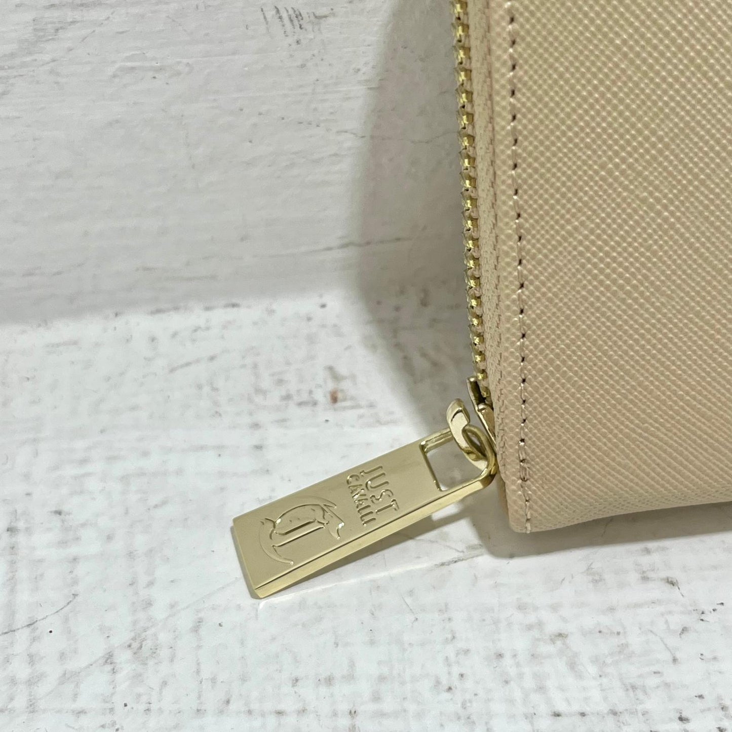 Just Cavalli - Metal Lettering Saffiano Beige