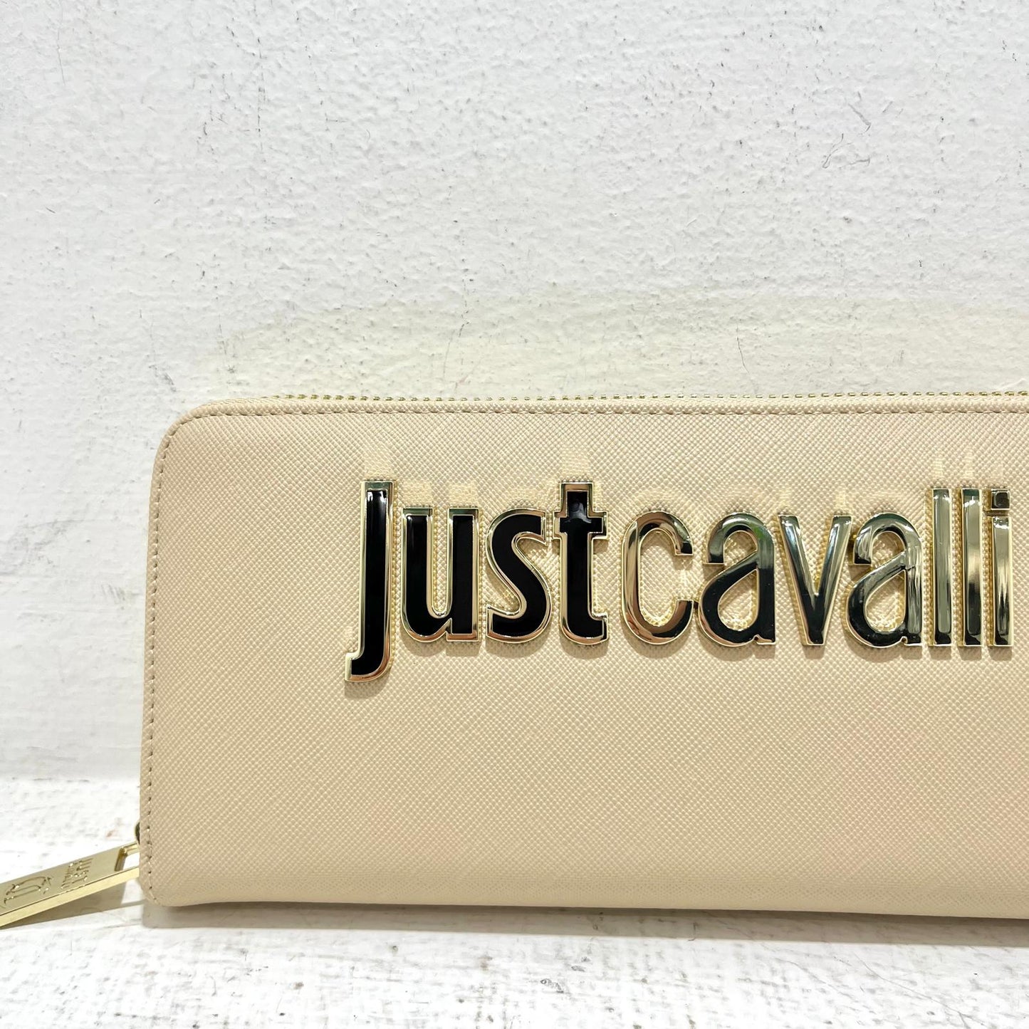 Just Cavalli - Metal Lettering Saffiano Beige