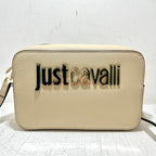 Just Cavalli - Borsa Range Metal Lettering Saffiano Beige