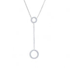 Collana cerchi con zirconi bianchi