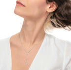 Collana cerchi con zirconi bianchi