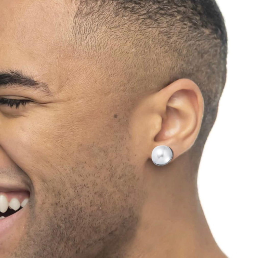 Orecchino lobo con perla 1,5 cm