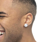 Orecchino lobo con perla 1,5 cm