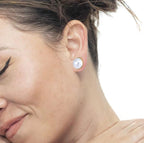 Orecchino lobo con perla 1,5 cm