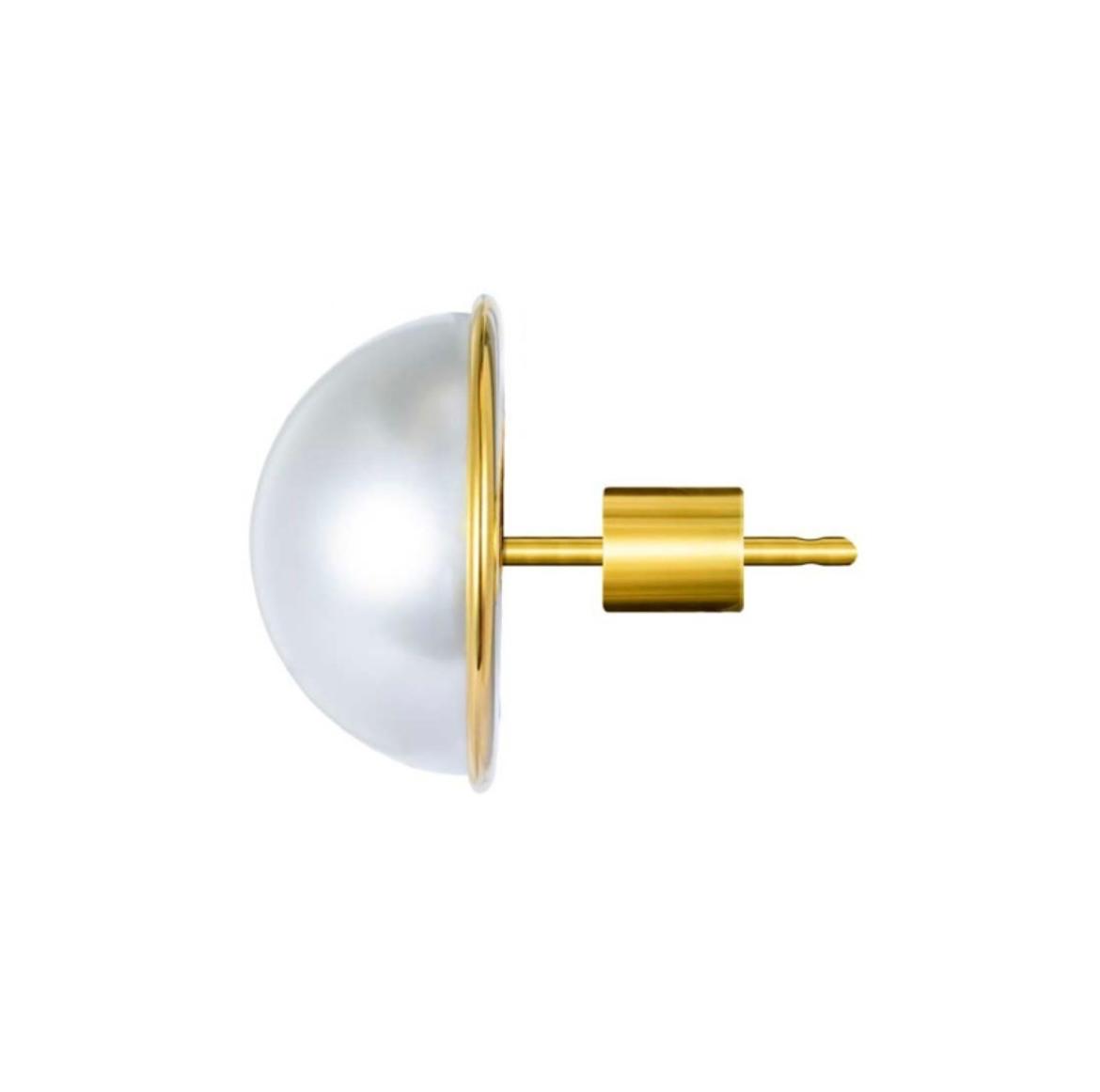 Orecchino lobo con perla 1,5 cm