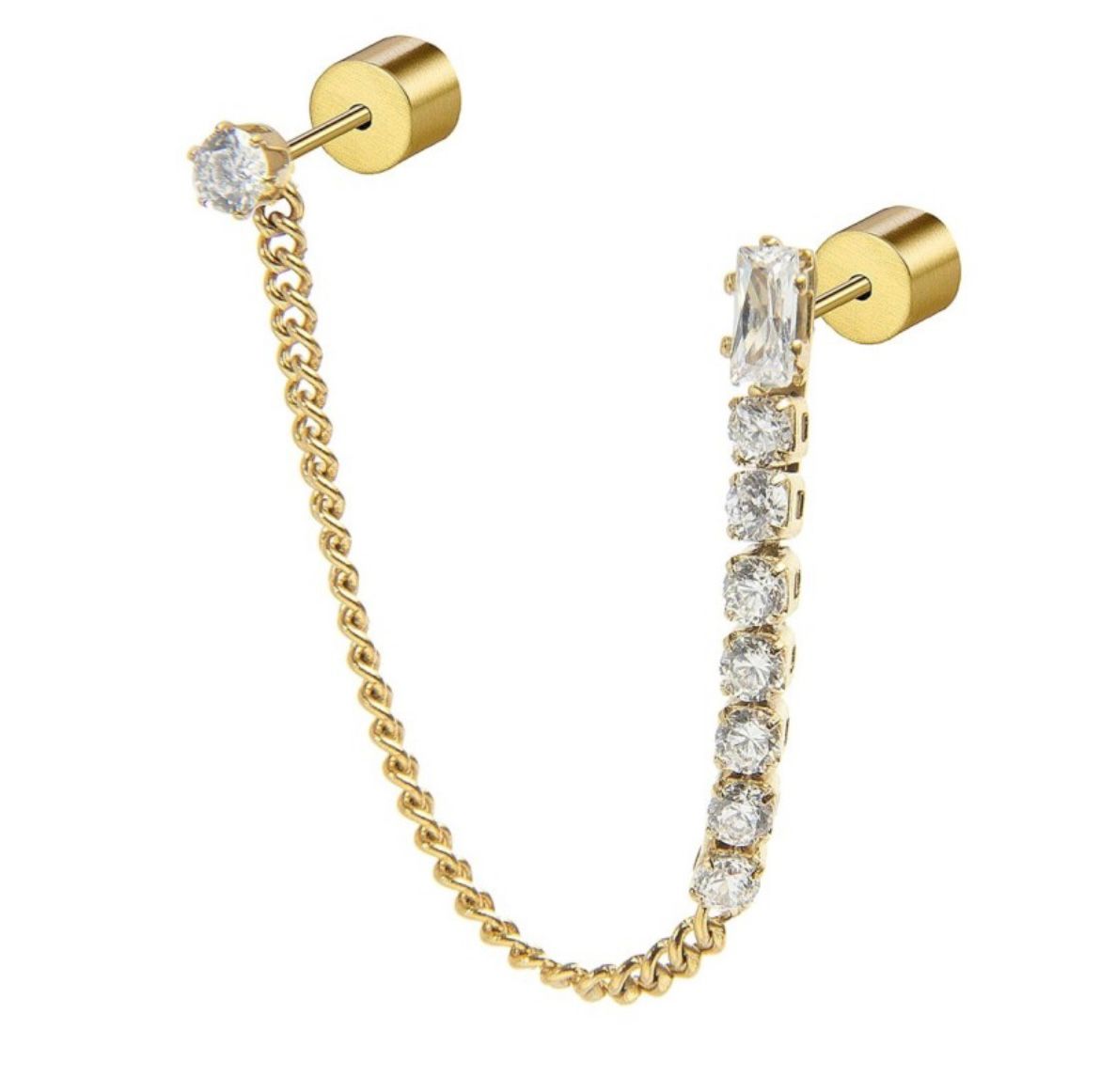 Orecchino a lobo multindosso tennis pendente