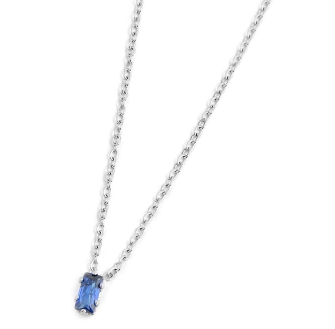 Collana con zircone baguette