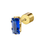 Orecchino a lobo zircone baguette