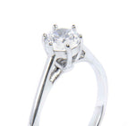 Anello solitario zircone 5,25 mm