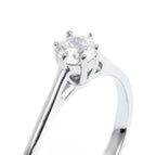 Anello solitario zircone 4,25 mm