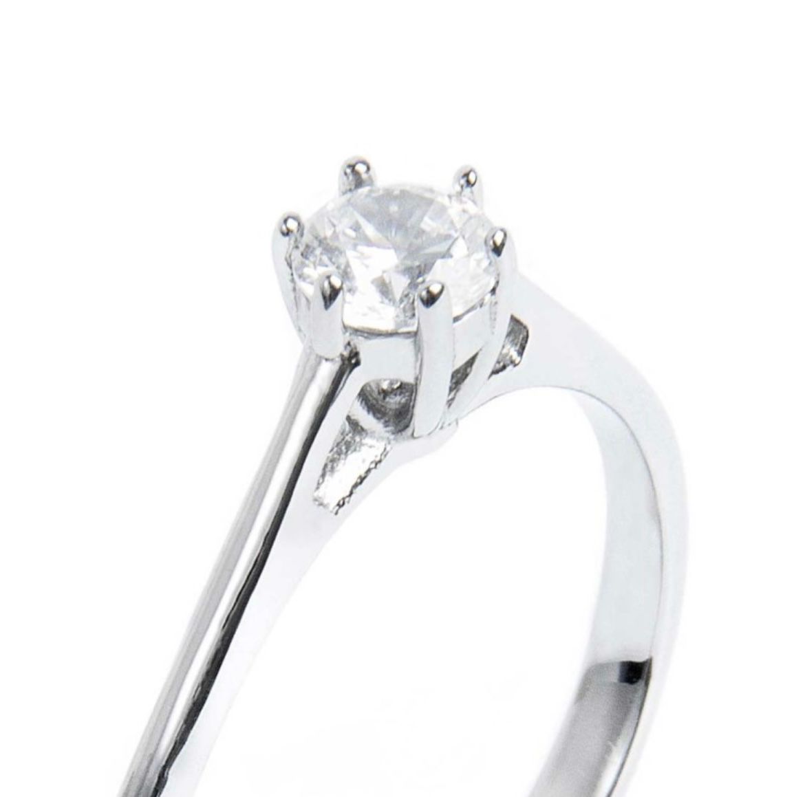Anello solitario zircone 4,25 mm