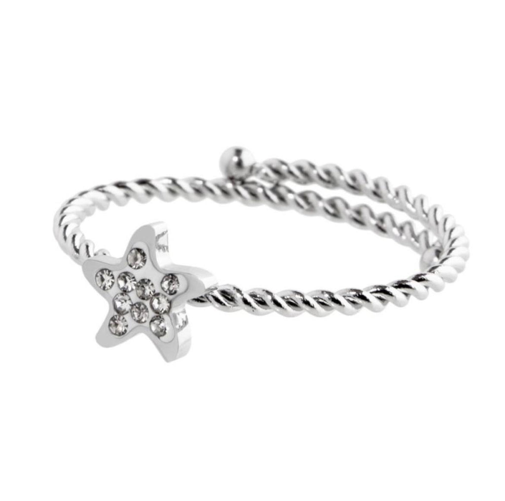 Anello stella marina con cristalli
