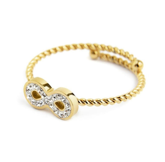 Anello infinito con cristalli
