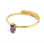 Anello con zircone baguette