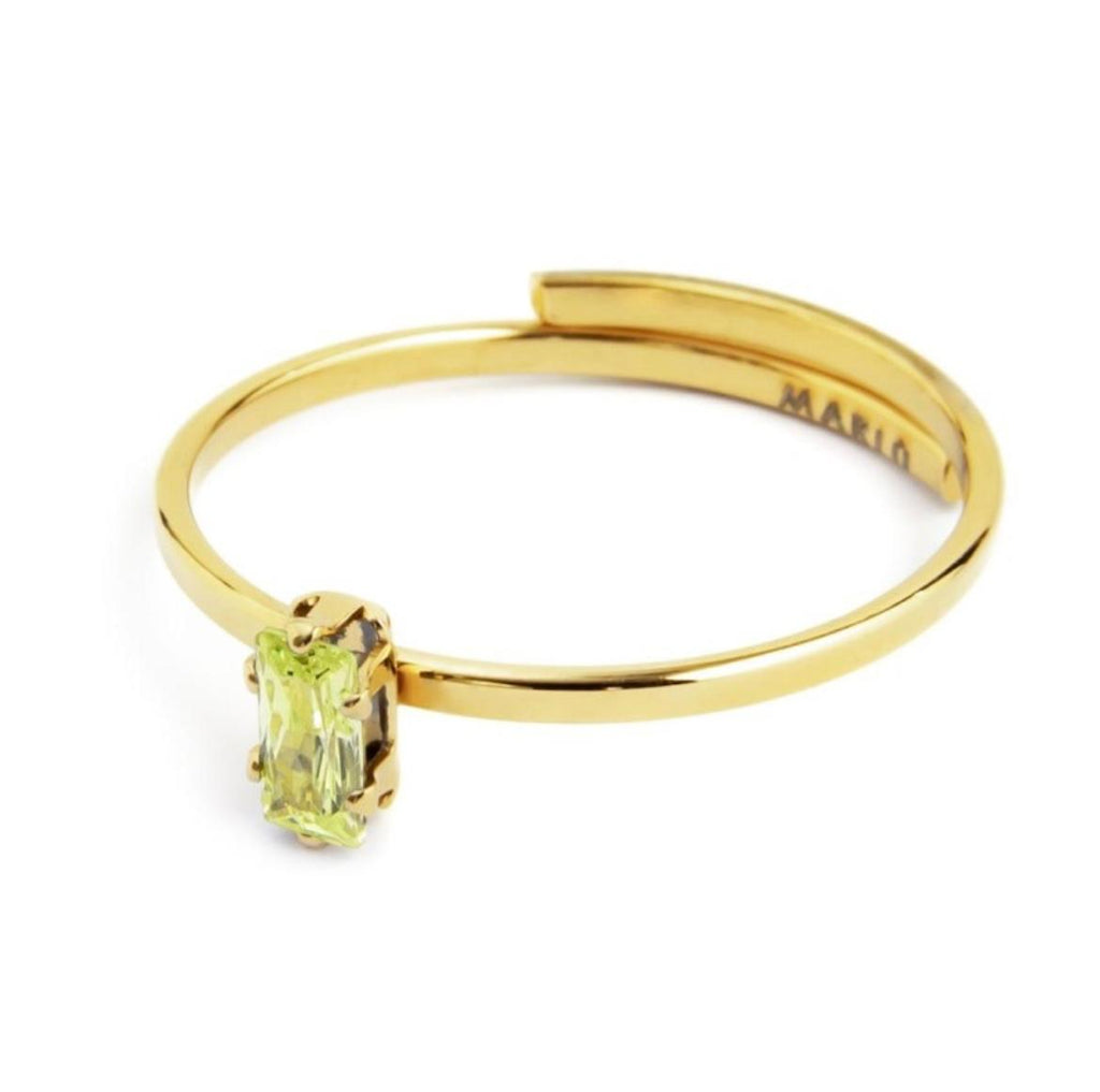 Anello con zircone baguette