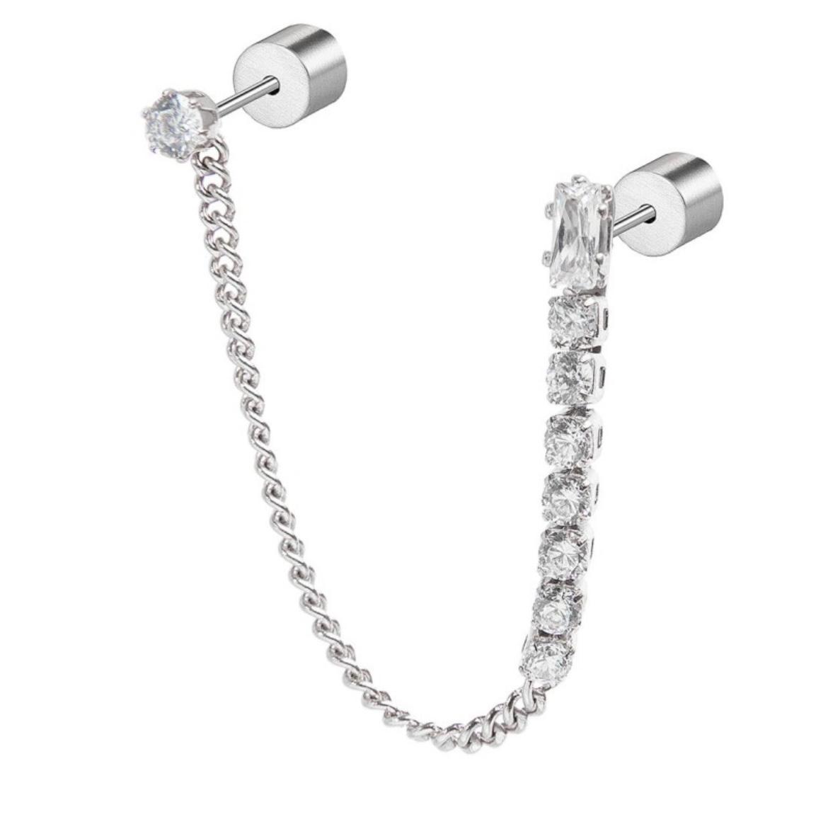 Orecchino a lobo multindosso tennis pendente