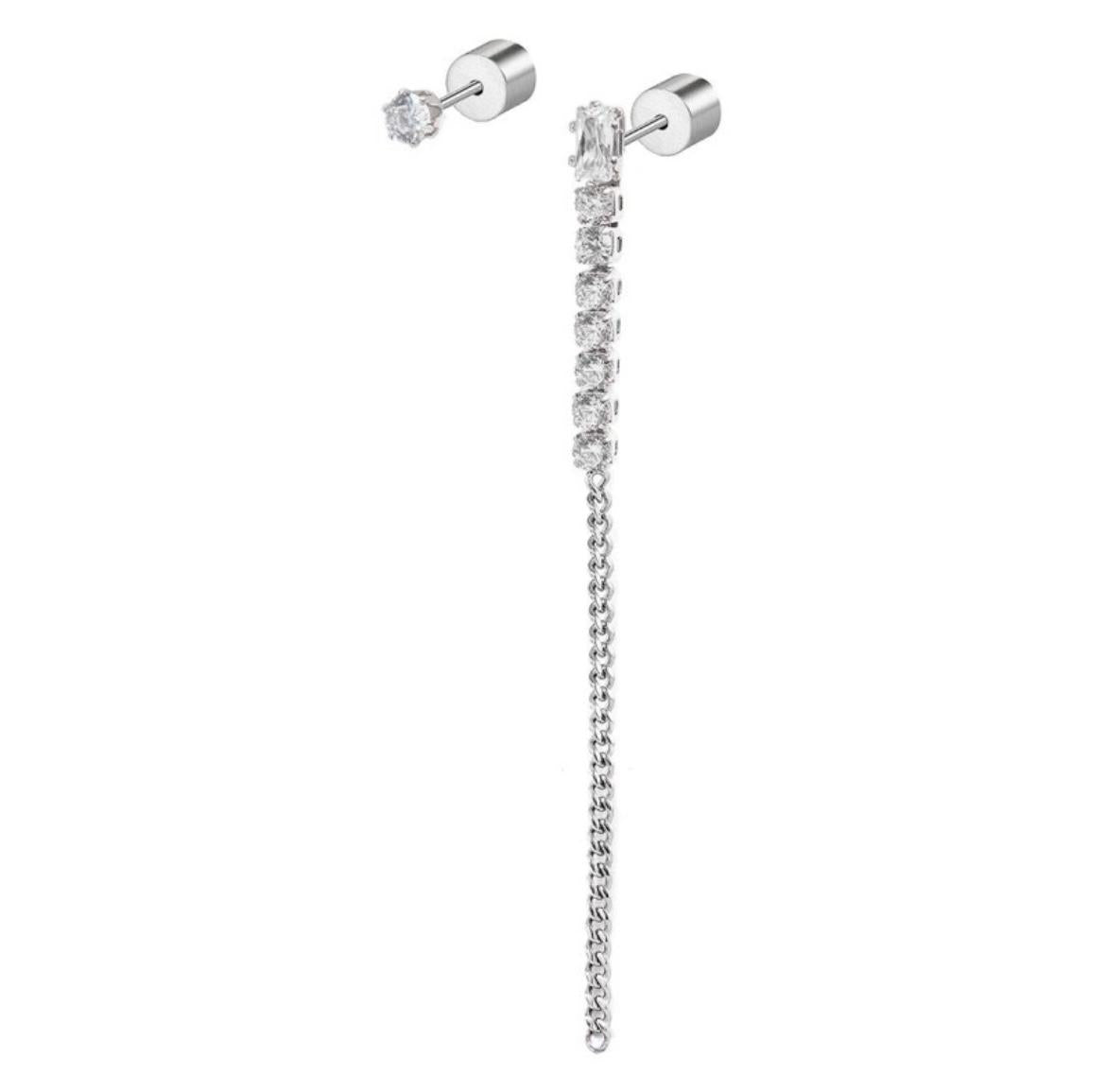 Orecchino a lobo multindosso tennis pendente