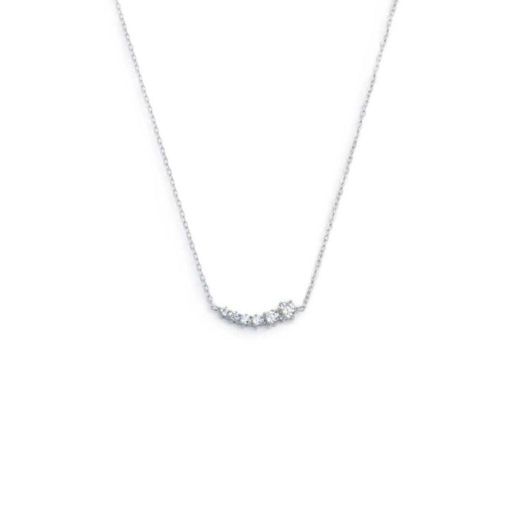 Collana catena cutting cross con zirconi centrali