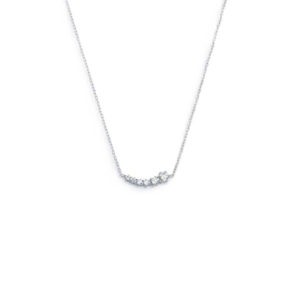 Collana catena cutting cross con zirconi centrali