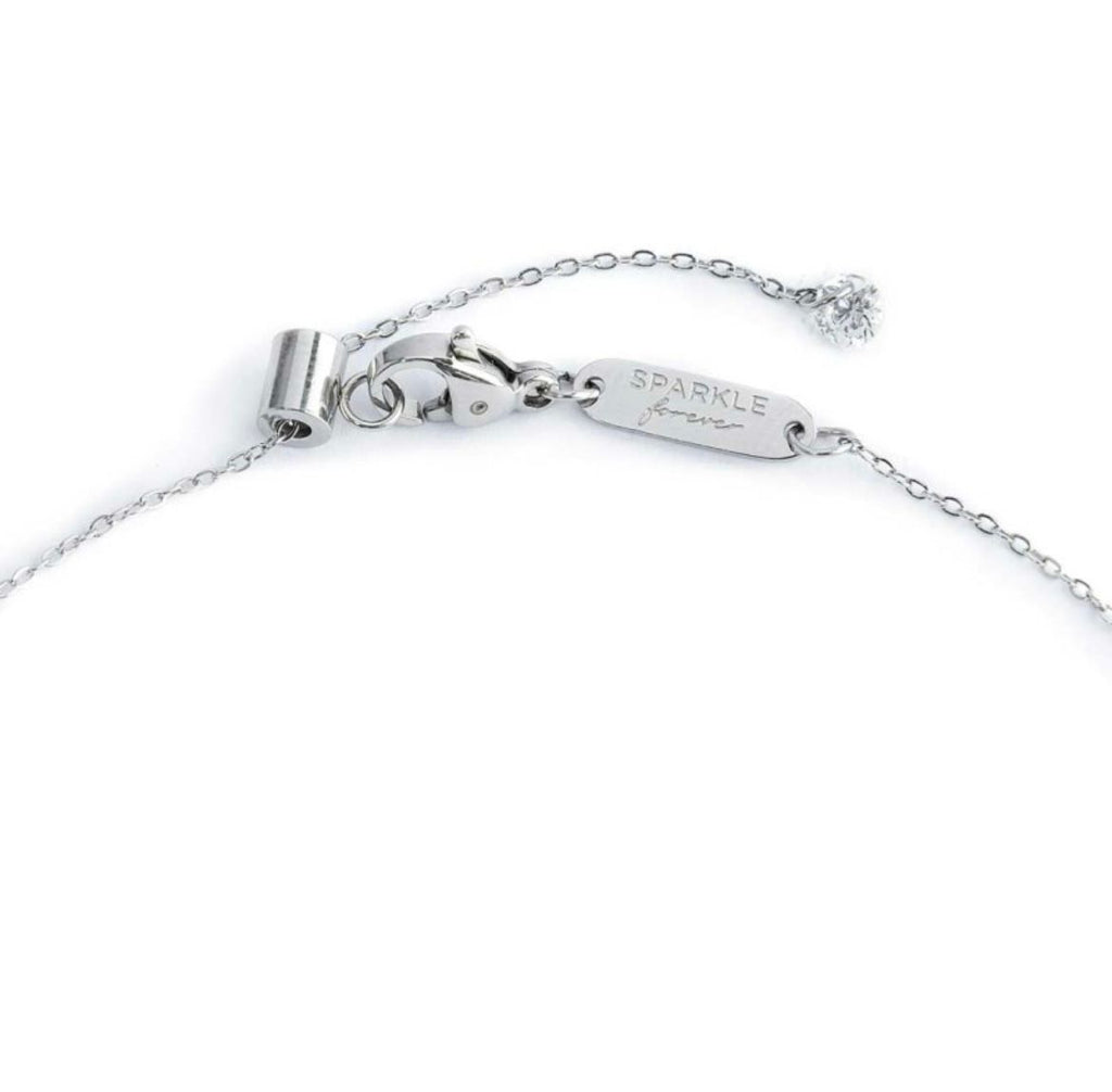 Collana catena cutting cross con zirconi centrali