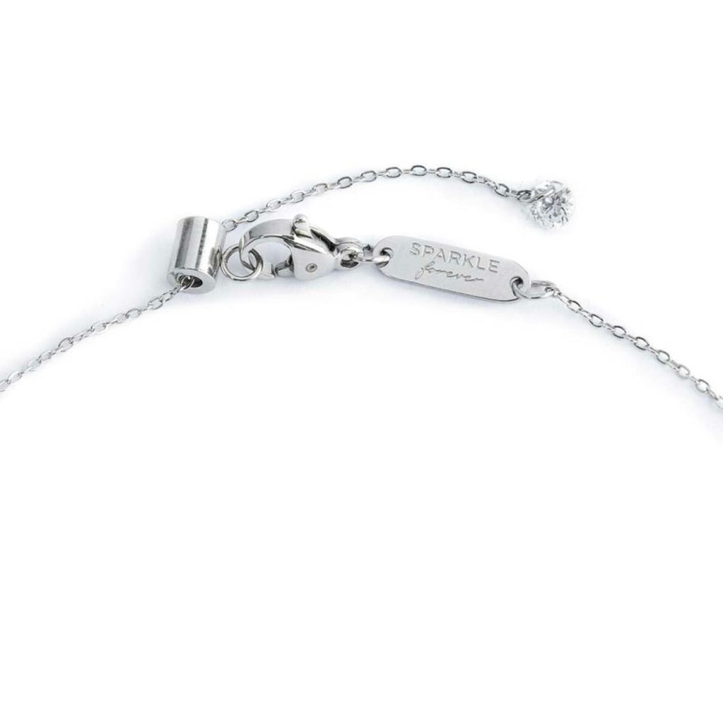 Collana catena cutting cross zircone centrale 7 mm