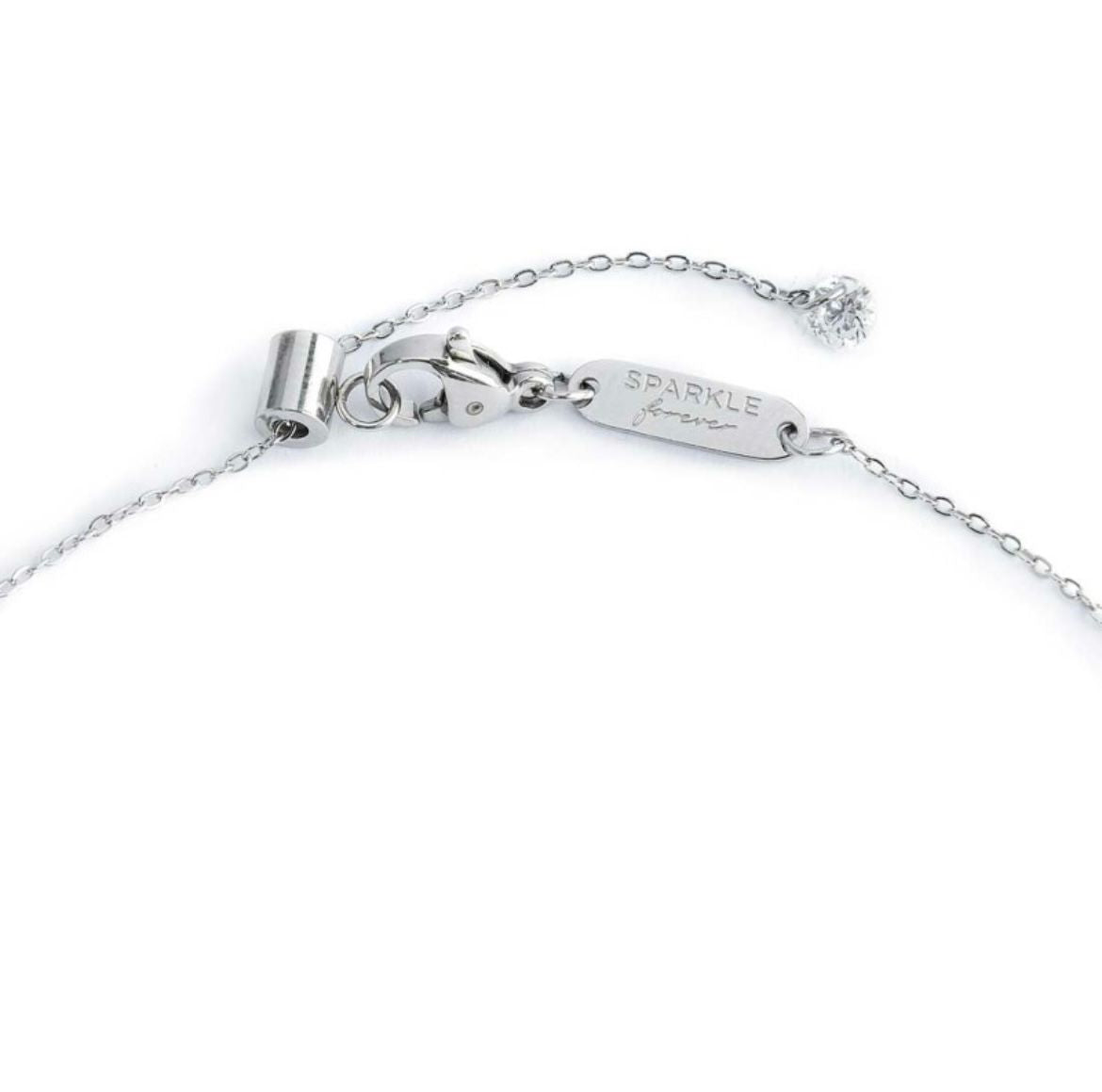 Collana catena cutting cross zircone centrale 7 mm