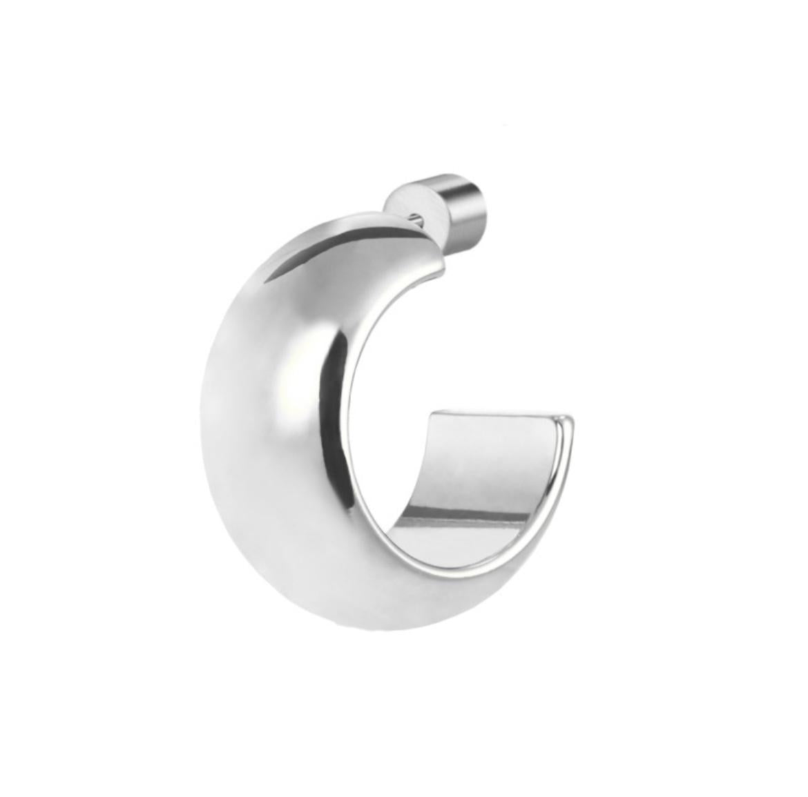 Orecchino a lobo a cerchietto 1,8 cm con chiusura perla