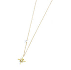 Collana rosa dei venti pendente 15 mm e zircone