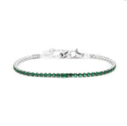 Bracciale tennis 2,5 mm con zircone centrale