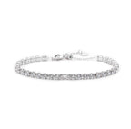 Bracciale tennis 4 mm con zircone centrale