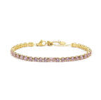 Bracciale tennis 4 mm con zircone centrale