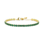 Bracciale tennis 4 mm con zircone centrale