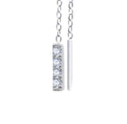 Orecchino pendente catena cutting cross e pendente con zirconi