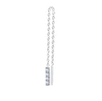 Orecchino pendente catena cutting cross e pendente con zirconi