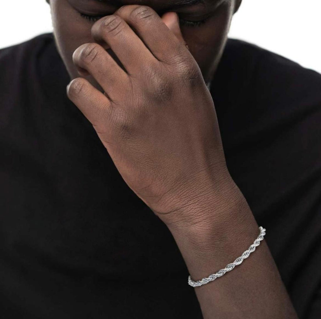 Bracciale catena corda 5 mm