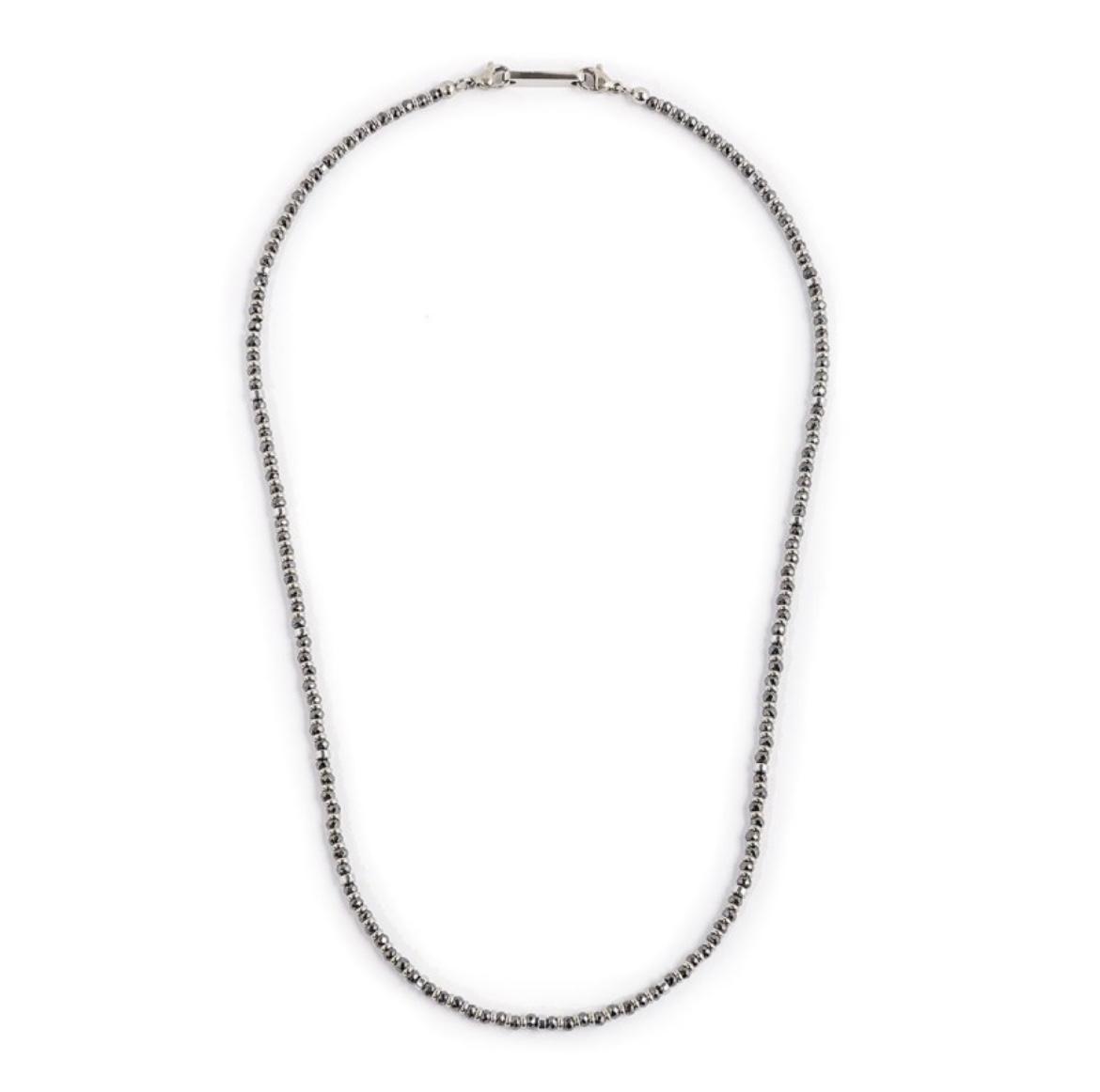 Collana ematite sfaccettata e liscia