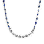 Collana con rondelle in sodalite ed elementi in ematite