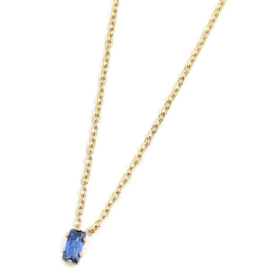 Collana con zircone baguette