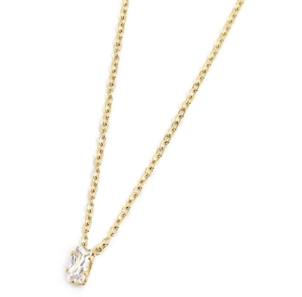 Collana con zircone baguette