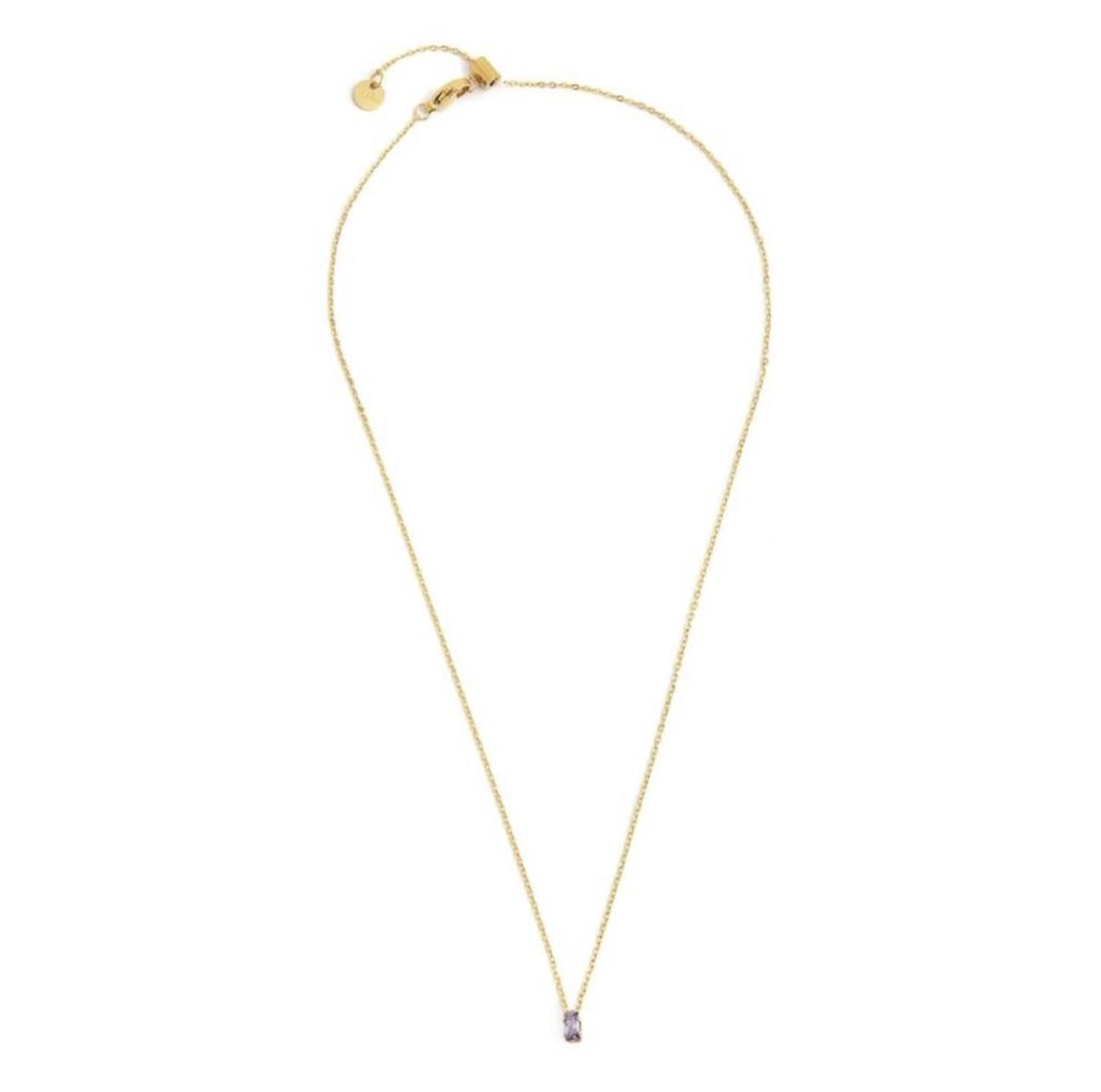 Collana con zircone baguette